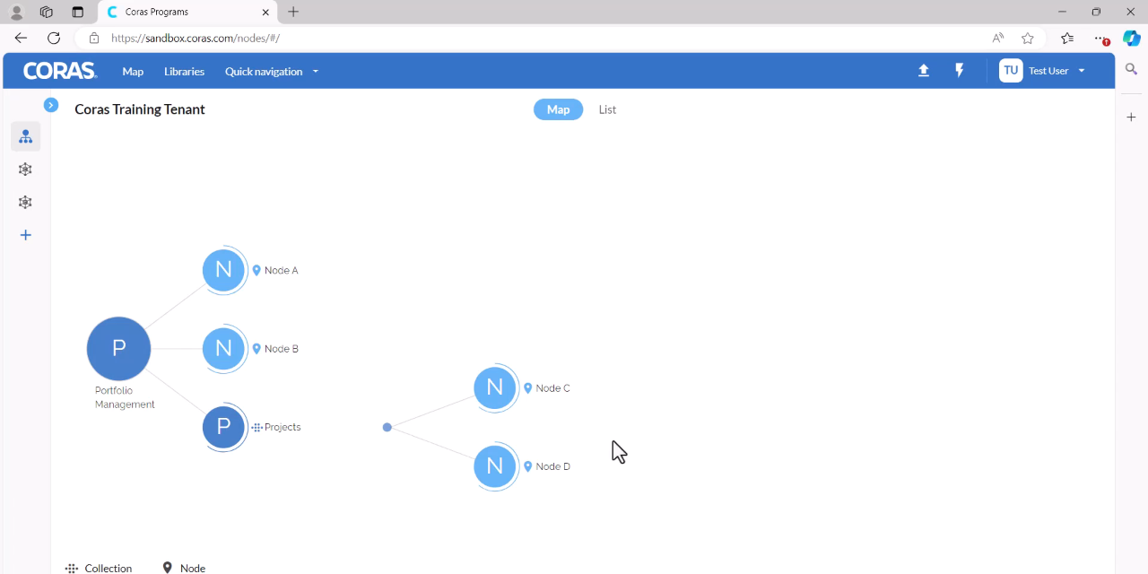 Two nodes now listed under the collection